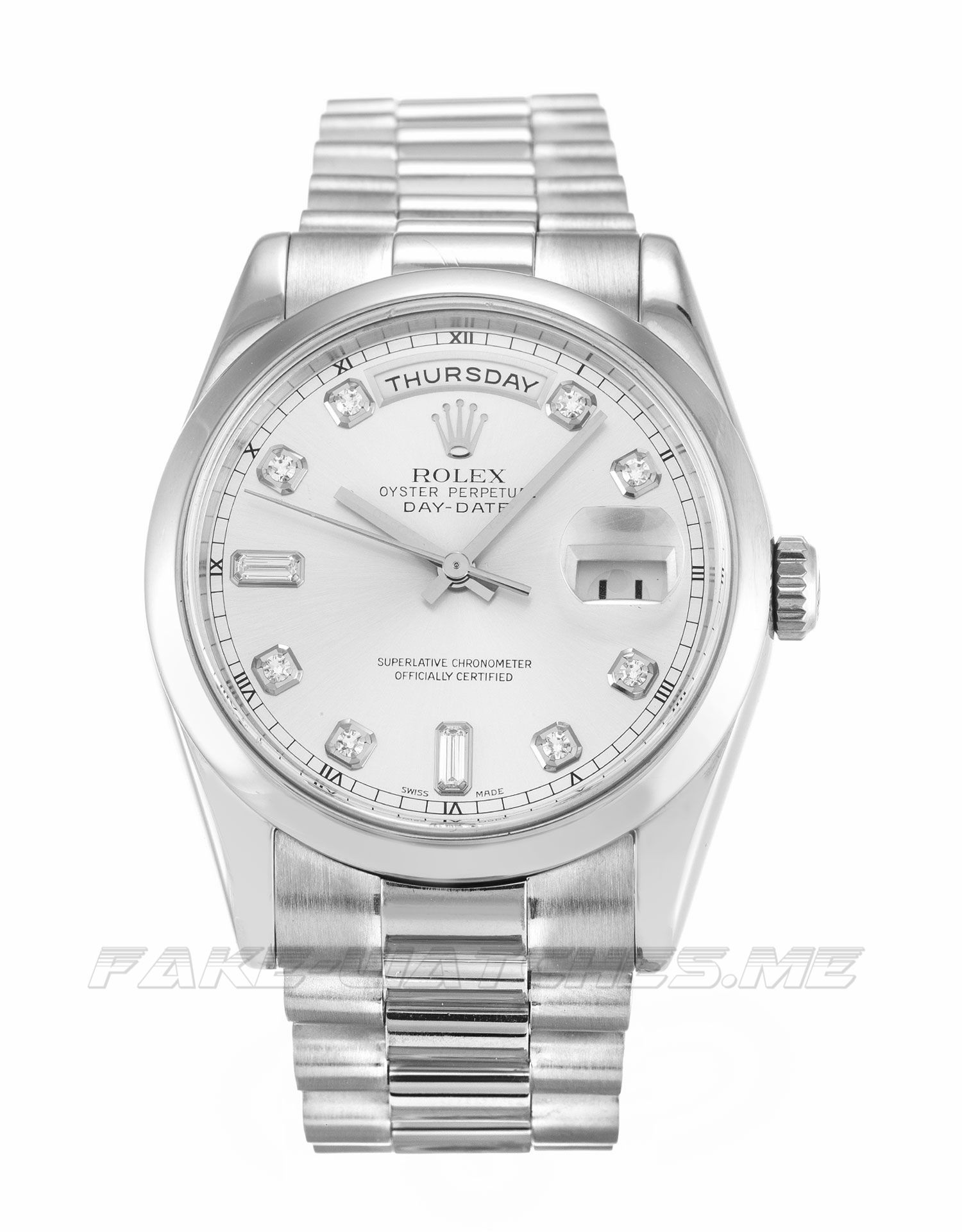 Rolex Day Date Silver Mens Automatic 118209